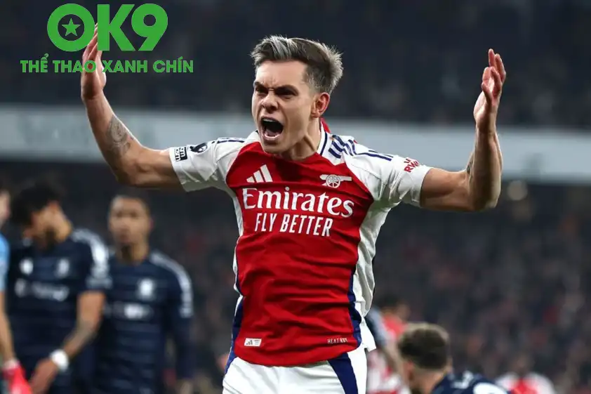 Với việc theo đuổi Eze thì hành lang cánh trái của Arsenal đang rất chật chội khả năng cao Trossard sẽ bị bán trong hè này (Ảnh: GOAL)